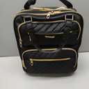 LUGGEX Underseat Carry On Luggage with Wheels, Stylish Lightweight Under Seat Luggage, Soft Sided Personal Item Suitcase for Short Trip (Black, 16 Inch)