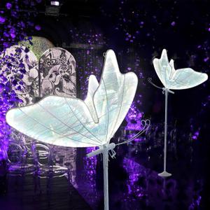 Wedding Butterfly Floor Lamp-Creative Butterfly Ceiling Lights Decoration,Adjustable Height Romantic Wedding Decoration Lights (Colored White, 60 cm/23.6 inch & 1PCS)