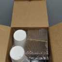 METAPRINT 100 Pack 12 oz Disposable Coffee Cups with Lids and Sleeves, Paper Coffee Cups for Hot/Cold Drinks, Leak-Proof To Go Cups with Lids for Home, Cafes, Events and Office (White)