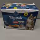 Blue Buffalo Tastefuls Purees Salmon Cat Food Topper, 3 oz, 12 ct | Resealable Twist Cap, Serve Over Food or as a Snack, Cat Food Complement (EXP 10/10/27)