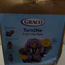 Graco Turn2Me 3-in-1 Rotating Convertible Car Seat, Lilac Mod, Rear-Facing Rotation Only, Forward-Facing Mode, Highback Booster Up to 100 lbs, Adjustable Headrest & Harness, Steel Reinforced Frame