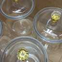 Nuogo 6 Pcs Plastic Candy and Cookie Jar with Lids Decorative Apothecary Jars Candy Buffet Containers Clear Airtight Food Storage Canister Home Decoration(80 oz,Classic)