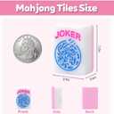 Mahjong Tile Set with 166 Premium Mahjong Tiles, Complete Set with Carrying Bag for Family Game Nights and Friendly Competition