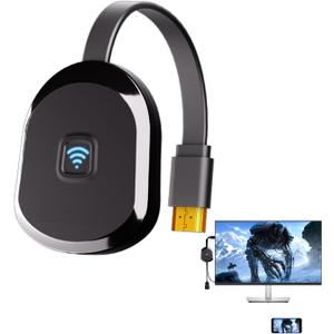 4K Wireless HDMI Display Adapter,TV Adapter for The APP YouTube,for i-Phone, i-Pad, Android, Tablet, Laptop,Window to HDTV/Monitor/Projector, Compatible Miracast, AirPlay, DLNA