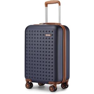 Kono Carry On Luggage 22x14x9 Airline Approved Suitcase, Navy, Carry-On 20-Inch