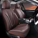 FLORICH Car Seat Covers, Premium Leatherette Car Seat Covers Full Set, Waterproof Nappa Leather Seat Protectors, Breathable Car Seat Cushion for Most Sedans Cars SUV Trucks, Coffee