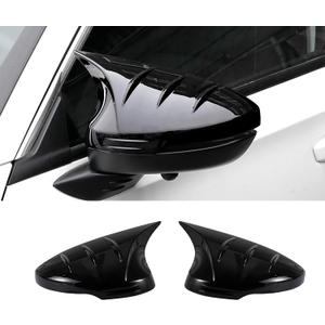 Car Accessories Fit for Honda 11th Gen Civic 2022 2023 2024 2025 Exterior Sport Door Side Rearview Mirror Guard Decoration Cover Trim (Black) ABS 2 PCS with Turn Signal Hole