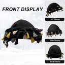 Turban for Men Adjustable Halo Silk Satin Lined Cap for Women Durag Twist Head Wraps Hat Elastic Pre Tie Beniee (Medium, Black-1)