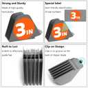 AFANSO Mega Hair Clipper Guards, 8pcs Gray, Fits Most Wahl Full Size Hair Clippers (3 Inch 8pcs)