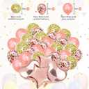 Rose Gold 50th Birthday Decorations for Her - Party Decor with Fifty Birthday Theme