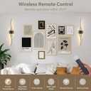 Wireless Wall Sconces Set of Two, Dimmable, 3CCT, Up to 65H Runtime, 31.5 inches