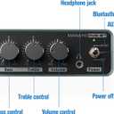 Phono Preamplifier for Turntable with Bluetooth 5.3 Transmitter, Hi-Fi Stereo Audio Preamp with Bass Treble EQ, Phono/Line Mode Switch for Turntables, BT Speaker & Headphone