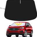 PIMCAR Windshield Sun Shade for 2015-2024 2025 Ford Edge SUV, Premium 310T Reflective Polyester, Foldable Heat Blocker-Beat Summer Heat & Keep Interior Cool