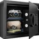 Bonsaii Safe, 0.6 Cubic Safe Box with Electronic Keypad, Removable Shelf, for Valuables Jewelry and Documents in Home, Hotel, or Business, 9.84" x 13.78" x 9.84" Inches, SF002