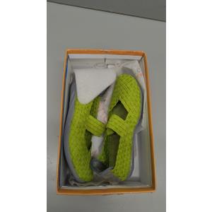 Veroders Women's Mary Jane Sneakers Flats Woven Elastic Wedge Sandals Lightweight Walking Shoes for Work Use, US 1