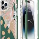 Esdot for iPhone 14 Pro Case with Built-in Screen Protector,Military Grade Rugged Cover with Fashionable Designs for Women Girls,Protective Phone Case 6.1" Niee Patterns