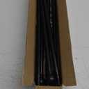 2 Pack Black Curtain Rods for windows 32 to 48 inch, 5/8 inch Splicing Heavy Duty Metal Curtain Rod Set with Brackets