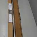 BlastHome Non-Adjustable Luxury Curtain Rods for Windows, 1  Rod Set, 3 1/2 foot Fixed Length, Gunmetal/Pewter