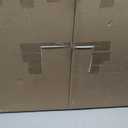 Homepop Home Decor | K2380-YDQY-2 | Luxury Large Faux Leather Square Storage Ottoman | Ottoman with Storage for Living Room & Bedroom, Brown (Light Brown)