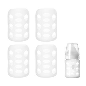 4Pack Silicone Sleeve for Evenflo Wide Neck 5oz/Balance Plus Standard Neck 4oz, Glass Bottle Sleeves for Classic Glass Bottle 4oz, Scald Sleeve Heat Protective Case