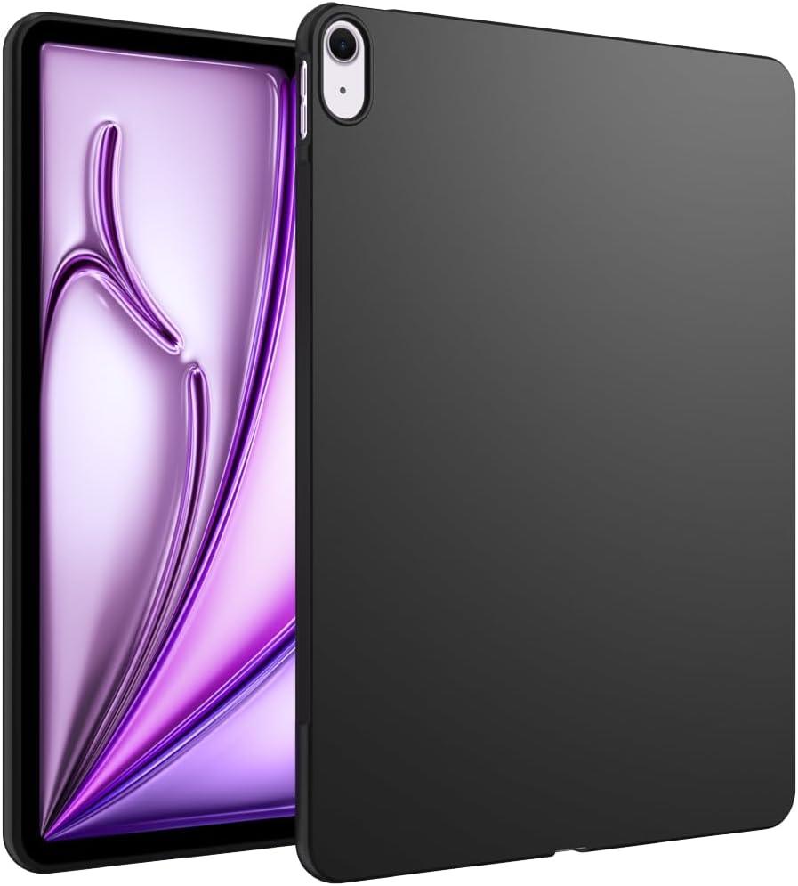 Case for New iPad Air 13 inch (M3/M2-2025/2024), Slim Design Soft TPU Protective Cover for iPad Air 13" Tablet,Black