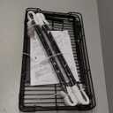 Delamu 14" W X 21" D Pull Out Cabinet Organizer, 2 Tier Heavy Duty Cabinet Shelf Organizers, Cabinet Slide Out Shelves for Kitchen, Pantry and Bathroom, Black Silver