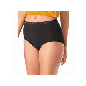 Hanes Womens Cotton Brief Underwear, 10 Pack Brief Black, US