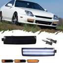 For 1997 1998 1999 2000 2001 Honda Prelude Euro SH VTEC Front Bumper Inner Turn Signal Lights Smoked Lens Amber/White 33351S30003; 33301S30003, HO2530123; HO2531123