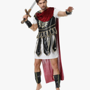 yolsun Men Roman Soldier Costume Adult Warrior Costume Halloween Brave Gladiator Cosplay Costume (Size Small)