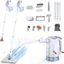 Steam Cleaner for Home, Steam Mop with Detachable Steamer, 320ml Water Tank, 10s Fast Heating, 10-in-1 Handheld Steamer for Cleaning Kitchen, Floor, Tiles, Window, BBQ Grill, Car