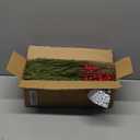 90 PCS Artificial Pine Branches Cedar Stems with Red Holly Berries - Perfect Faux Pine Greenery Stems for Christmas Tree, Wreath & Garland DIY Crafts Holiday Home Decoration