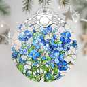 Christmas Ornaments: Stained Glass Ornament, Christmas Tree Ornament, Hanging Ornaments for Home Decor & Xmas Tree Decorations, Exquisite Holiday Decor, Gifts & Holiday Present - Forget-Me-Not
