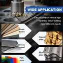 1-3/4" (44mm) Tungsten Carbide Tip Hole Saw,Hole Saw with M2 Pilot Drill bits for for Hard Metal Stainless Steel, Metal, Iron, and Plastic,25mm Drilling Depth (1-3/4" (44mm))