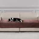 Dog Bed Cover Couch Cover for Pets, 33x82 inch Anti-Slip Washable Couch Pads for 3 Cushions Sofa Furniture Protector (Reddish Coffee)
