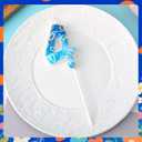 5 x Cartoon Birthday Candle, Blue Number Candle with Golden Rings Anime Themed Cake Topper Birthday Decoration Supplies for Boys Girls (Number 4)