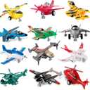 Pull-Back Airplane Toy Boys Plane Playset for Toddlers 3-5 Variety Pack of Helicopters Stealth Bombers Fighter Jets Aircraft Planes for Kids Toddlers Great Party Favors for Kids