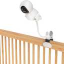 Baby Monitor Mount - Universal Adjustable Monitor Flex Stand for Hello Baby, Nanit Pro, Infant Optics, VTech & Most Baby Monitors - Detachable Arm Camera Clip Mount with Cute Stickers for Crib