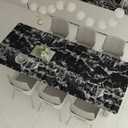 Black Marble Contact Paper 31x157 inch Marble Peel and Stick Wallpaper Kitchen Countertop Waterproof Vinyl Wrap Self Adhesive Removable Granite Wallpaper for Furniture Desk Table Cabinet Cover