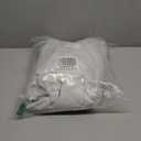 Cniuyhi White Linen Textured Pinch Pleated Curtains 84 Inch Length Full Blackout Back Tab Curtains, Energy Saving Patio Door Pleated Drapes with Hooks for Bedroom Living Room, 50" x 84", 1 Panel