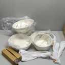 CAROTE 19pcs Pots and Pans Non Stick, Cookware Sets Detachable Handle, Induction Kitchen Pots and Pans,NonStick Cooking Set, Oven/Dishwasher/Fridge Safe, Space Saving (Cream White)