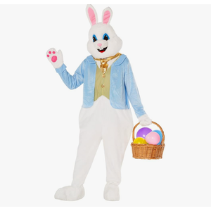 Morph Easter Bunny Costume Adult Deluxe Rabbit Mascot Outfit for Men - Perfect for Easter Costumes and Events,XL