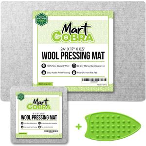 Wool Pressing Mat for Quilting 17 x 24, Ironing Pad for Table Top, Sewing Machine Muffling Mat, Supplies and Accessories, Notions, Iron Pad