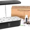 ELITE BAY-Hydroponic Growing System with 12 Pods  Smart Garden with LED Display, Full-Spectrum Grow Light & 4L Water Tank | AU/US Plug | Soil-Free Planter Kit | Black |for Home, Office & Kitchen.