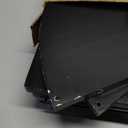 HULISEN Clipboard Holder, Wooden Clipboard Organizer with Raised Side Panel, Clip Board Storage Rack for Classroom and Office, Clip Boards not Included, Black