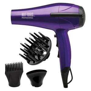Hot Tools Pro Artist 1875W Turbo Ceramic + Ionic Hair Dryer | Fast Dry, Lightweight (Purple)