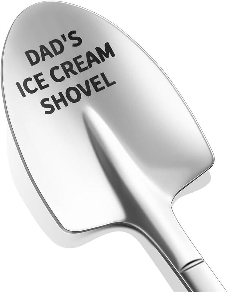 10 x Father's Day Gifts,Gifts for Dad from Daughter Son,Stainless Steel Ice Cream Shovel for Dad Birthday Christmas Fathers Dad day Gifts