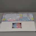 Dilter Wireless Keyboard and Mouse Combo, Full-Sized Typewriter Keyboards, Cute Cat Shaped Wireless Mouse, USB Plug and Play for Windows, Computer, PC, Laptop, Desktop (Blue Colorful)