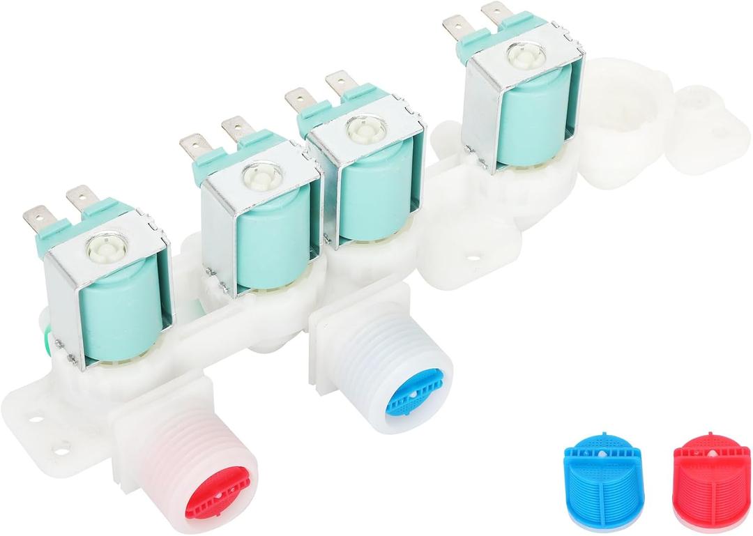 Upgrade DC97-15459H Water Inlet Valve For Samsung Washer WA50R5200AW/US WA45H7000AW/A2 WA45M7050AW WA400PJHDWR/AA WA50R5400AV/US, Replaces AP5621731, PS4220862, EAP4220862