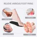 4D Cloud Insoles for Men and Women, Memory Foam Cloud Insoles Super Soft Anti-Fatigue, Shock Absorption, Relieve Foot Pain, (Black, Women: US 7-8.5)