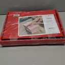 Storage Ottoman, Folding Foot Stool with Thicker Foam Padded Seat Small Leather Storage Ottoman Bench Foot Rest for Living Room Foldable Coffee Table 17x13x13in,Red